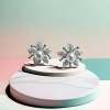 Pearl flower stud earrings are fashionable, simple and versatile earrings for women to wear daily Application Scenario